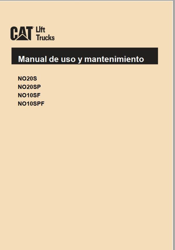 CAT Forklift NO20S Service Operation Maintenance Manual 1