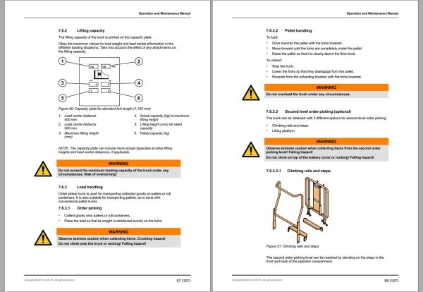 CAT Forklift NO25N2 Service Operation Maintenance Manual 2