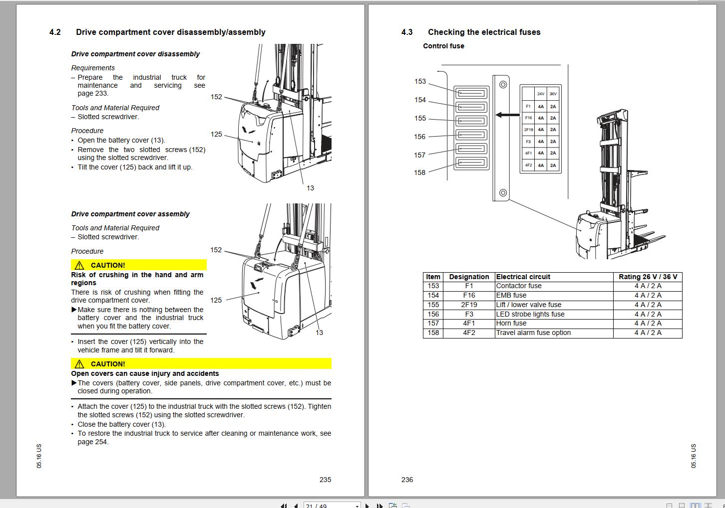 CAT Forklift NOR15 Operation & Maintenance Manual