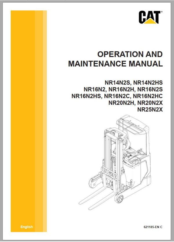 CAT Forklift NR14N2HS NR14N2S Service, Operation & Maintenance Manual