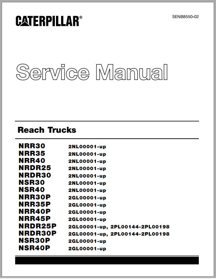 CAT Forklift NRDR25 Service Manual
