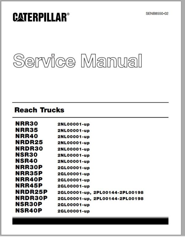 CAT Forklift NRDR25P Service Manual