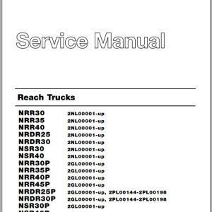 CAT Forklift NRDR30 NRDR30P Service Manual