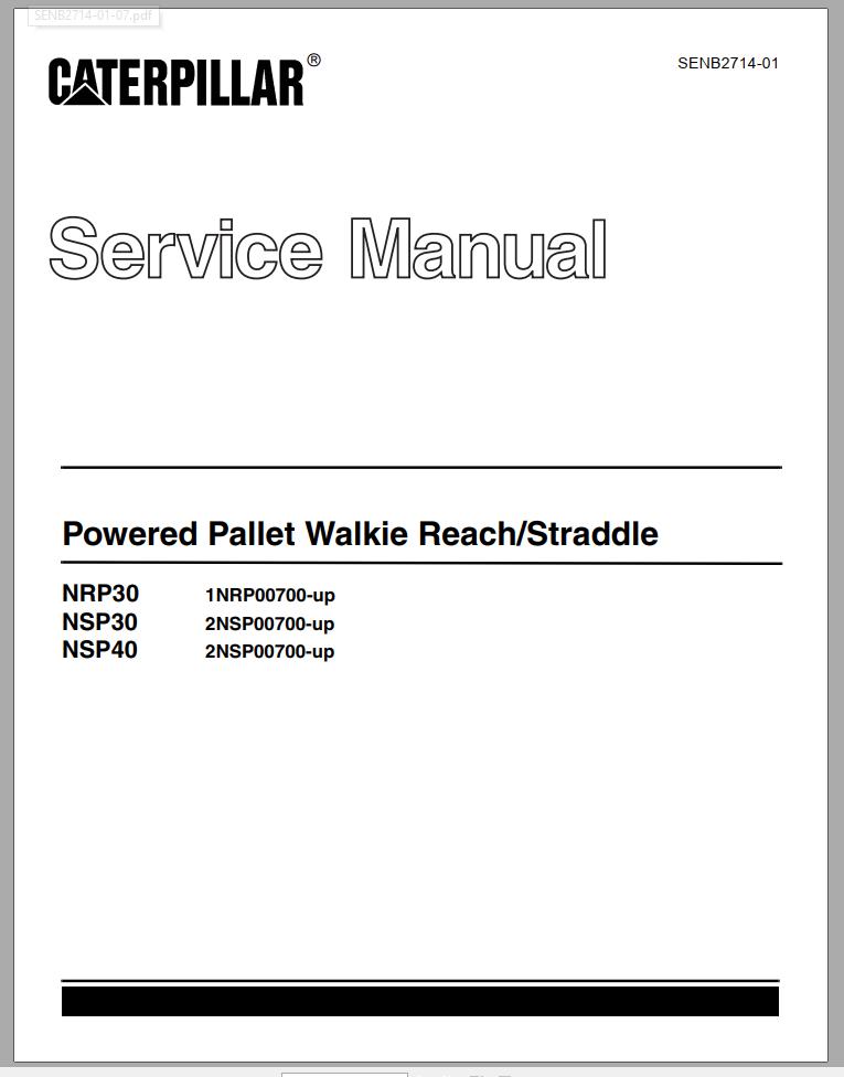 CAT Forklift NRP30 Service Manual