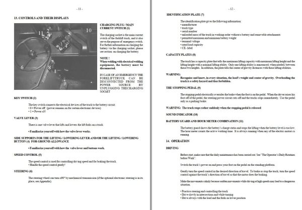 CAT Forklift NS1200R Service Operation Maintenance Manual 2