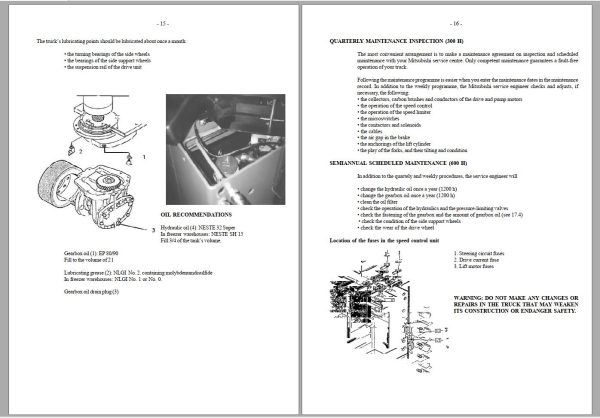 CAT Forklift NS1500R Service Operation Maintenance Manual 2