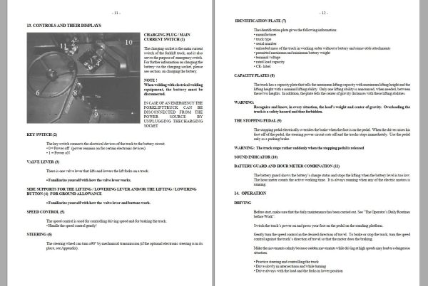 CAT Forklift NS2000R Service Operation Maintenance Manual 2