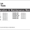 CAT Forklift NS3000 36V NS4000 36V Schematic Operation Maintenance Manual