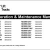 CAT Forklift NS3000 36V NS4000 36V Schematic Operation Maintenance Manual 1