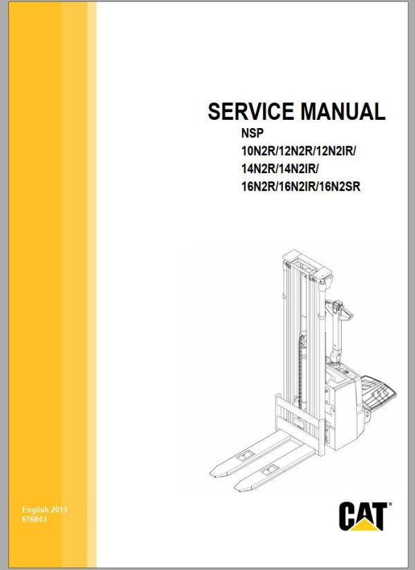 CAT Forklift NSP10N2R Service Operation Maintenance Manual 1