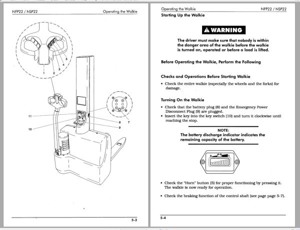 CAT Forklift NSP22 Service Manual 1