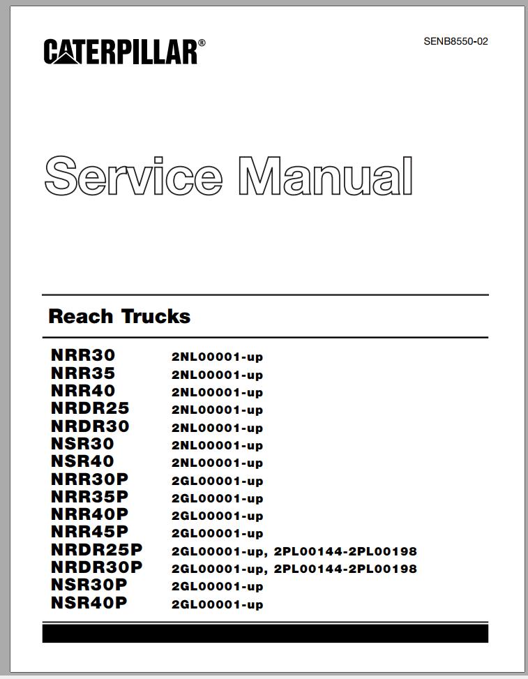 CAT Forklift NSR30P Service Manual