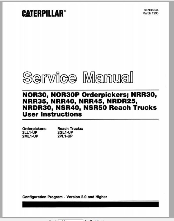 CAT Forklift NSR30P Service Manual 1