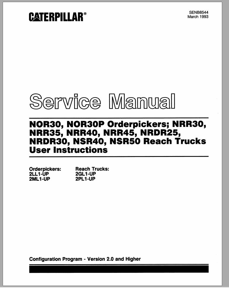 CAT Forklift NSR40 NSR40P Service Manual