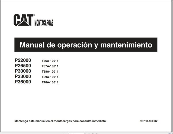 CAT Forklift P30000 Schematic Service Operation Maintenance Manual