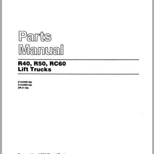 CAT Forklift R50 R60 R70 R80 Spare Parts Manual