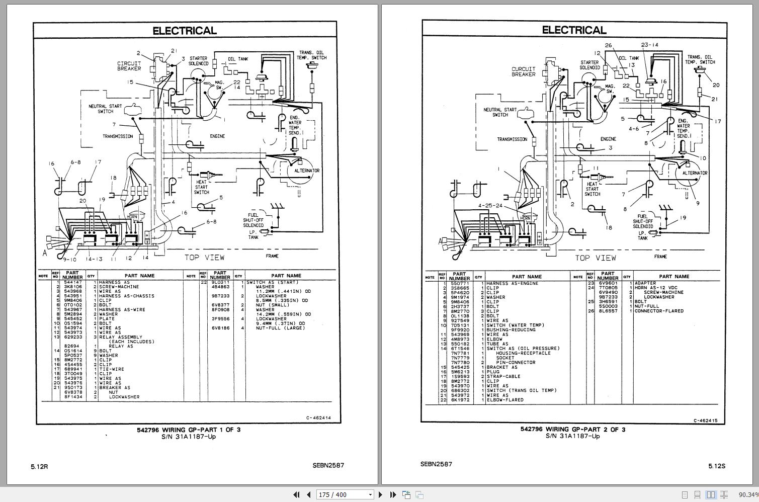 CAT Forklift RC60 Spare Parts Manual