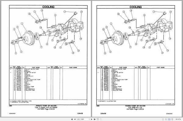 CAT Forklift T100D Spare Parts Manual 1