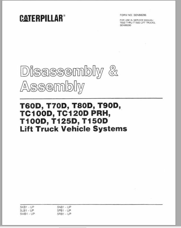 CAT Forklift T150D Service Manual 1