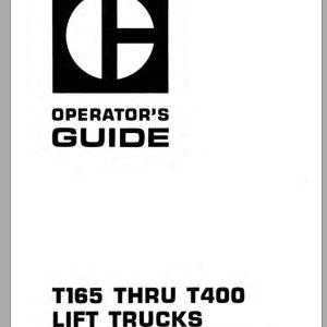 CAT Forklift T165 T225 T250 T300 T180 Operators Guide