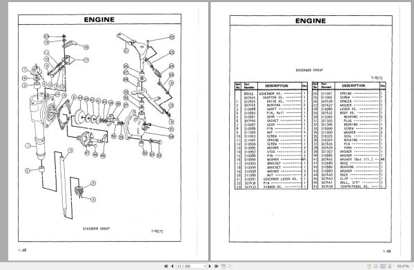 CAT Forklift T225 T250 T300 Spare Parts Manual 2