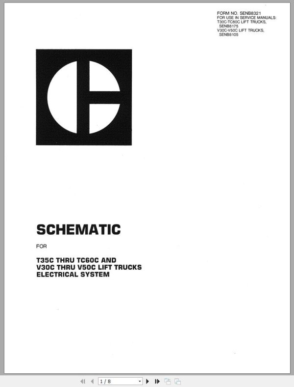 CAT Forklift T30B Service and Parts Manual 1