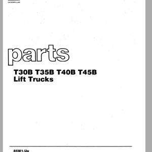 CAT Forklift T30B Spare Parts Manual