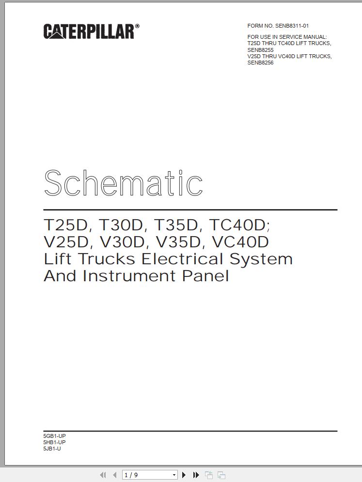 CAT Forklift T30D Schematic 1