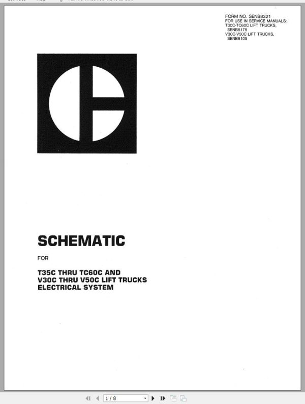 CAT Forklift T35C T45C Schematic