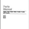 CAT Forklift T60C T70C T80C T90C Spare Parts Manual