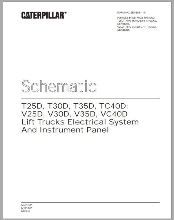 CAT Forklift TC40D Schematic Service Manual 1