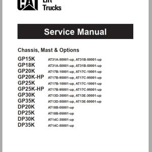 CAT Forklift TGP25 Service Manual