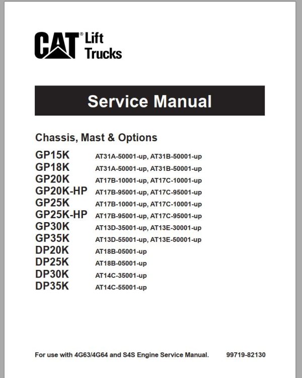CAT Forklift TGP25 Service Manual
