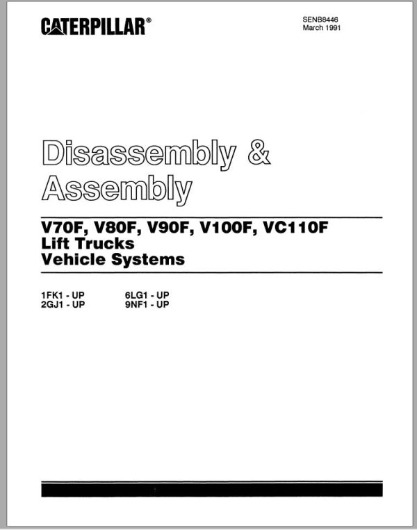 CAT Forklift V100F Service Manual