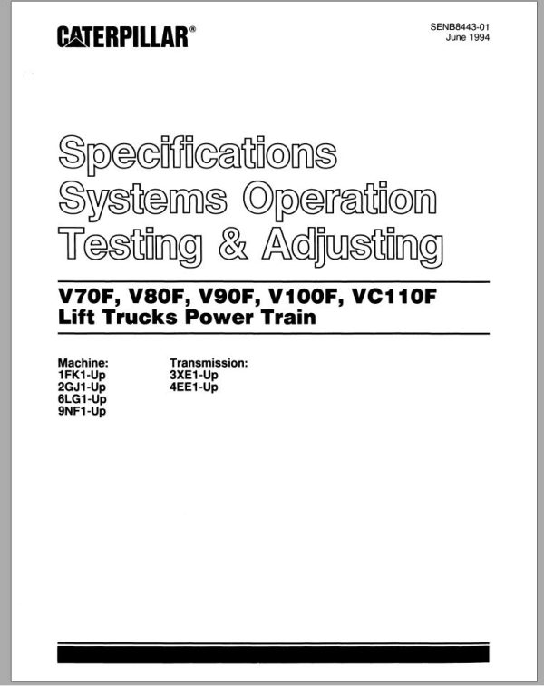 CAT Forklift V100F Service Manual 1