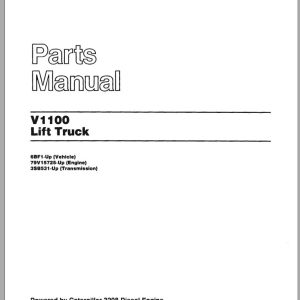 CAT Forklift V1100 Spare Parts Manual