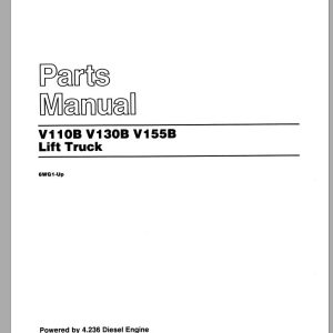 CAT Forklift V110B Spare Parts Manual