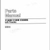 CAT Forklift V160B Spare Parts Manual