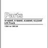 CAT Forklift V160HF Spare Parts Manual