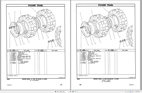 CAT Forklift V300 Spare Parts Manual 1