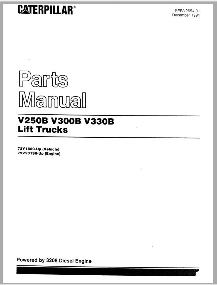 CAT Forklift V300C V330C Service Manual