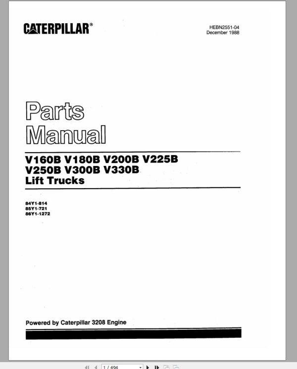 CAT Forklift V300C V330C Service Manual 1