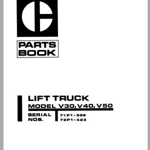 CAT Forklift V30B V35B V40B V45B V50B Spare Parts Manual