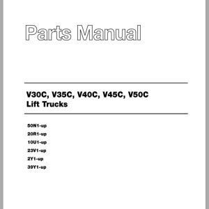 CAT Forklift V30C Spare Parts Manual