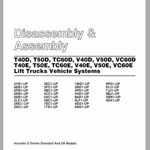 CAT Forklift V40D Schematic Service Manual