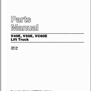 CAT Forklift V40E V50E Spare Parts Manual