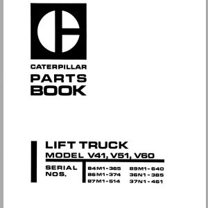 CAT Forklift V60 Spare Parts Manual