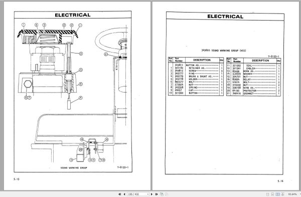 CAT Forklift V60C V70C V80C Spare Parts Manual 1