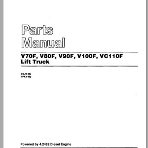 CAT Forklift V70F V80F V90F VC110F Spare Parts Manual
