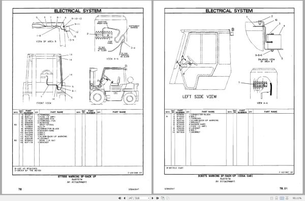 CAT Forklift V70F V80F V90F VC110F Spare Parts Manual 2